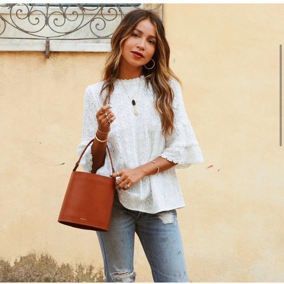 Sezane Tops - Sézane Ethel Lace Floral Blouse